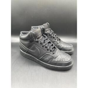 Nike Court Vision Next Nature Mid Triple Black Mens size 7